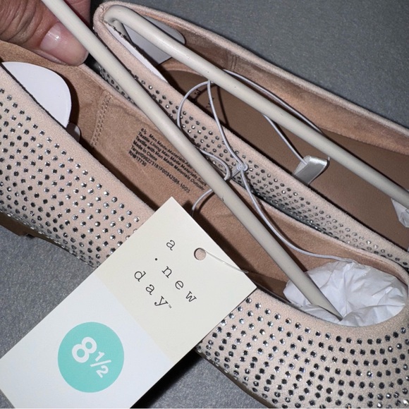 Faux Suede Gem Stones Corinna Flats - Picture 6 of 7